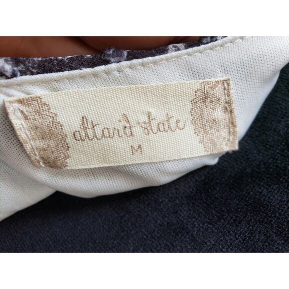 Altar'd State Knee Length Dress Women Medium Multi Snake Print Adjustable V Neck - Picture 3 of 12